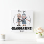 Horloge Carrée Joyeux Grandparents Day Clock (Maison)