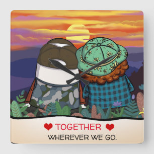 Horloge Carrée Joyeux Modèle Sun de la remise de prix de la vie 