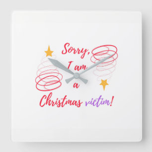 Horloge Carrée Joyeux Noël