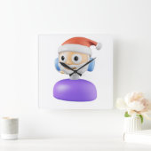 HORLOGE CARRÉE JOYEUX NOËL (Maison)