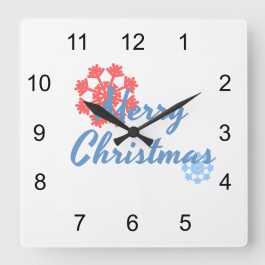 Horloge Carrée Joyeux Noël (Recto)