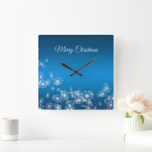 Horloge Carrée Joyeux Noël. Salutation. (Maison)