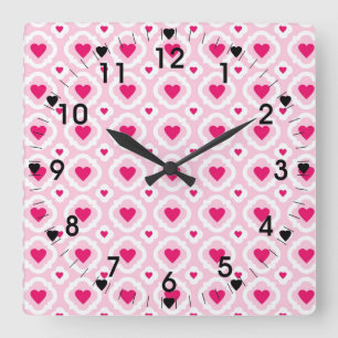 Horloge Carrée Joyeux Saint-Valentin
