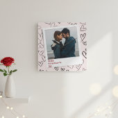 Horloge Carrée Joyeux Valentines Jour Moderne Design Romantique P