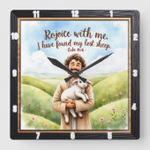 Horloge Carrée Joyful Reunion: Shepherd's Embrace (Recto)