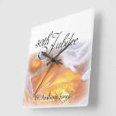 Horloge Carrée Jubilé d'or Vie religieuse, Cross Candle (Angle)