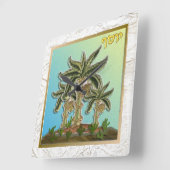 Horloge Carrée Judaica 12 Tribes d'Israël (Angle)