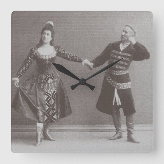 Horloge Carrée Julia et Felix Kschessinsky in the mazu (Recto)