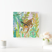 Horloge Carrée Jungle Roar - Tigre (Maison)