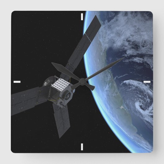 Horloge Carrée Juno Spacecraft Pendant Son Vol Sur Terre (Recto)