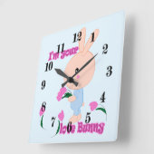 Horloge Carrée J'y vais (Angle)