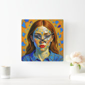 Horloge Carrée “Kaela” - Pattern of a Past (Maison)