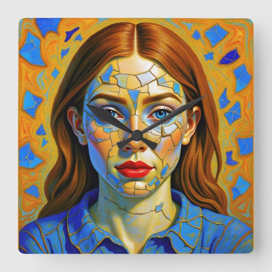 Horloge Carrée “Kaela” - Pattern of a Past (Recto)