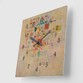 Horloge Carrée Kandinsky - Graceful Ascent (Angle)
