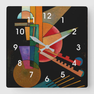 Horloge Carrée Kandinsky - Interprétation Abstraite