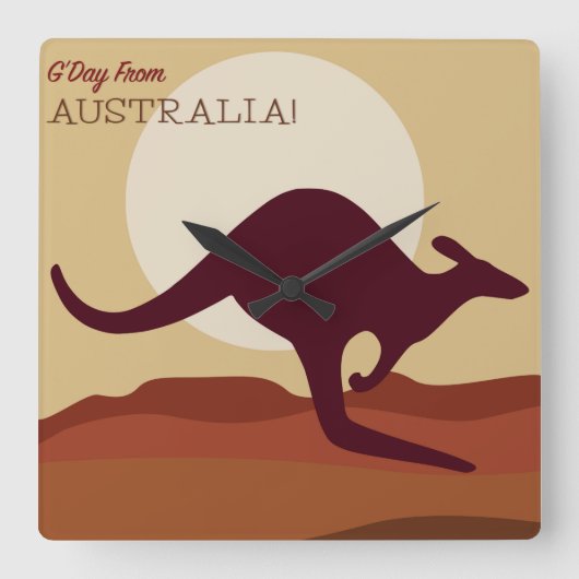 Horloge Carrée Kangaroo externe (Recto)