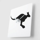Horloge Carrée Kangaroo Silhouette (Angle)