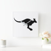 Horloge Carrée Kangaroo Silhouette (Maison)