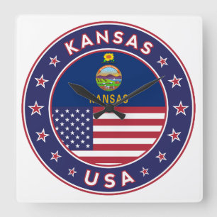 Horloge Carrée Kansas