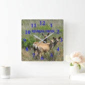 Horloge Carrée Kansas Deer (Maison)