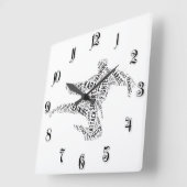 Horloge Carrée Karaté (Angle)