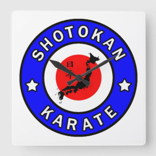 Horloge Carrée Karaté de Shotokan