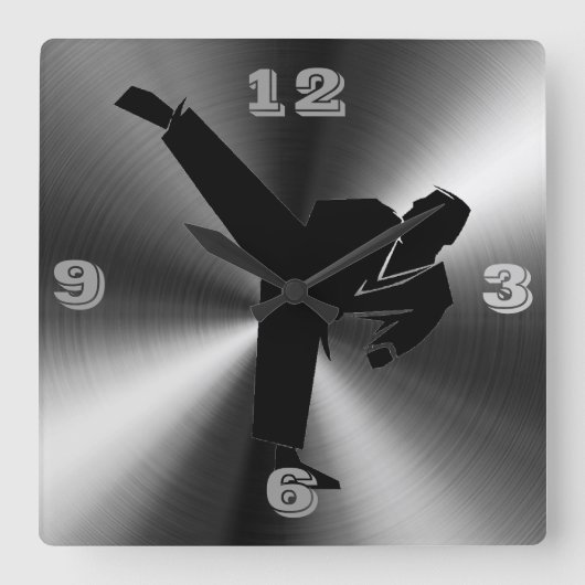 Horloge Carrée Karate Tic Tac (Recto)