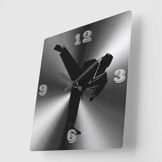 Horloge Carrée Karate Tic Toc (Angle)