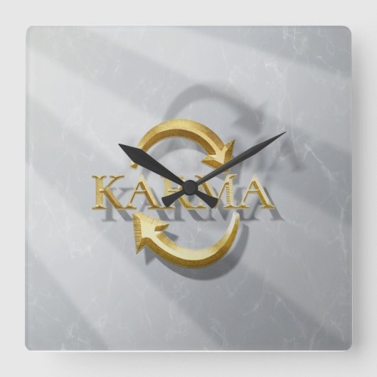 Horloge Carrée KARMA collection set (Recto)