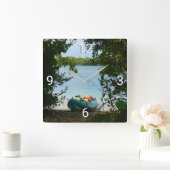 Horloge Carrée Kayaking aux îles Virgin (Maison)