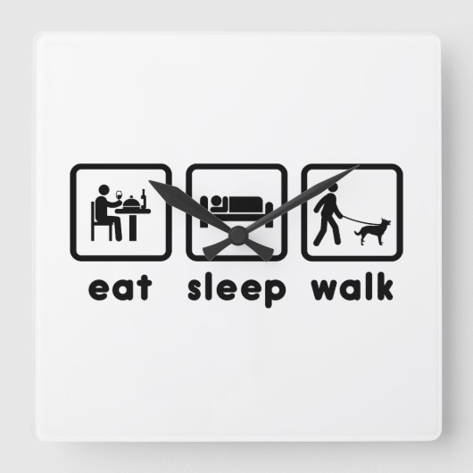 Horloge Carrée Kelpie australienne (Recto)