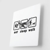 Horloge Carrée Kelpie australienne (Angle)