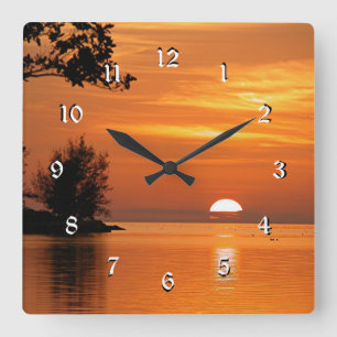 Horloge Carrée Key West, coucher de soleil de Floride