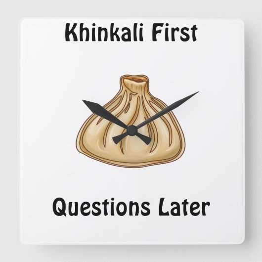 Horloge Carrée Khinkali (Recto)