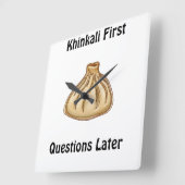 Horloge Carrée Khinkali (Angle)