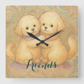 Horloge Carrée Kindred Paws  (Recto)