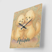 Horloge Carrée Kindred Paws  (Angle)