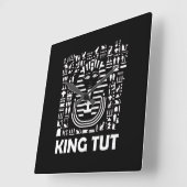 Horloge Carrée King tut pharaoh egyptian Hieroglyphic Alphabet (Angle)