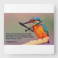 KINGFISHER et verset chrétien des Philippiens 4:19