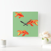 Horloge Carrée kingyo rouge (Maison)
