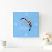 Horloge Carrée Kitesurf (Maison)