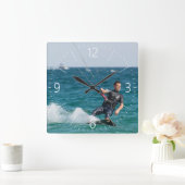 Horloge Carrée Kitesurf (Maison)