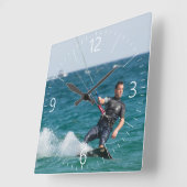 Horloge Carrée Kitesurf (Angle)