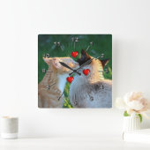 Horloge Carrée Kitty love (Maison)
