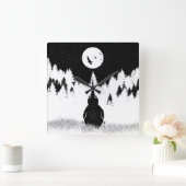 Horloge Carrée Kiwi Flightless (Maison)