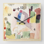 Horloge Carrée Klee - Aquarelle pathétique, (Recto)