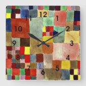 Horloge Carrée Klee - Flore sur Sable (Recto)