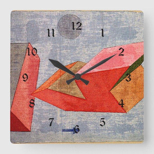 Horloge Carrée Klee - Voyage en mer courte (Recto)