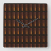 Horloge Carrée Knotty Pine Panels (Recto)