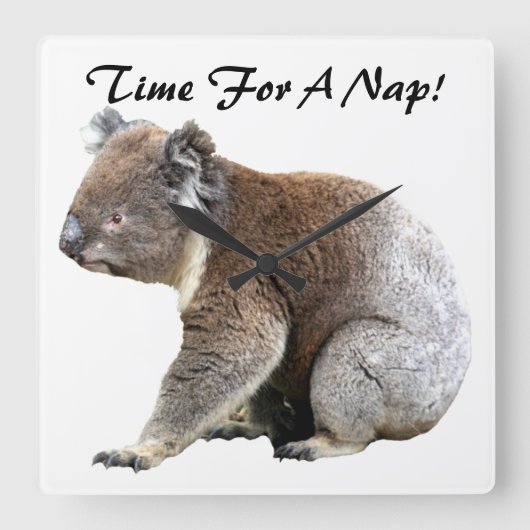 Horloge Carrée Koala (Recto)